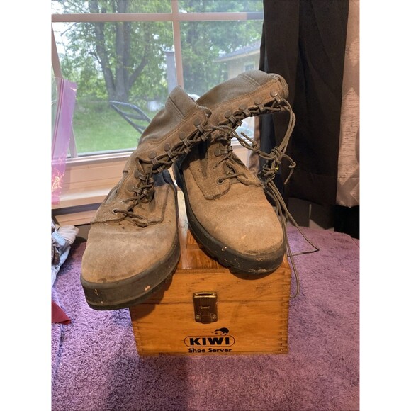 Wellco Air Force TW‎ Boots Womens Size 7 R Combat Military Green Vibram Sole - Picture 2 of 7